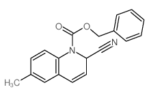 1(2H)-Quinolinecarboxylicacid, 2-cyano-6-methyl-, phenylmethyl ester Structure