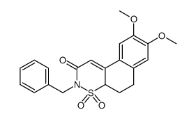 3-benzyl-8,9-dimethoxy-4,4-dioxo-4,4a,5,6-tetrahydro-3H-4λ6-naphtho[1,2-e][1,2]thiazin-2-one结构式