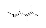 1-methyl-2-(3-methylbut-2-en-2-yl)diazene结构式