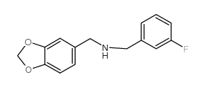 N-(1,3-benzodioxol-5-ylmethyl)-1-(3-fluorophenyl)methanamine structure