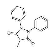 4-methyl-1,2-diphenyl-3,5-pyrazolidinedione结构式