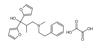 1,1-bis(furan-2-yl)-2-methyl-3-[methyl(2-phenylethyl)amino]propan-1-ol,oxalic acid结构式