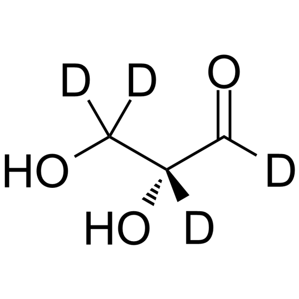 (R)-2,3-Dihydroxypropanal-d4结构式
