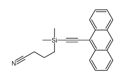 4-[2-anthracen-9-ylethynyl(dimethyl)silyl]butanenitrile Structure