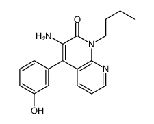 3-amino-1-butyl-4-(3-hydroxyphenyl)-1,8-naphthyridin-2-one结构式