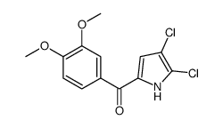 (4,5-dichloro-1H-pyrrol-2-yl)-(3,4-dimethoxyphenyl)methanone结构式