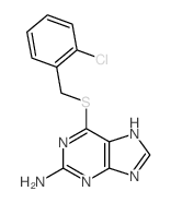 9H-Purin-2-amine,6-[[(2-chlorophenyl)methyl]thio]- structure