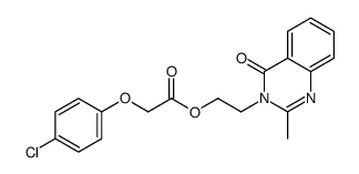 p-Chlorophenoxyacetic acid 2-(2-methyl-4-oxo-3,4-dihydroquinazolin-3-yl)ethyl ester结构式