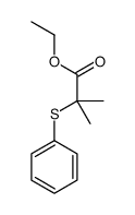 ethyl 2-methyl-2-phenylsulfanylpropanoate结构式