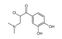 1-Propanone, 2-chloro-1-(3,4-dihydroxyphenyl)-3-(dimethylamino)- (9CI) Structure