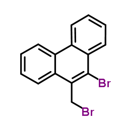 9-Bromo-10-(bromomethyl)phenanthrene结构式
