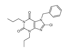 7-N-benzyl-8-chloro-1,3-dipropylxanthine Structure