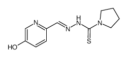 5-Hydroxypyridine-2-carbaldehyde pyrrolizino(thiocarbonyl)hydrazone结构式