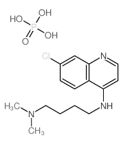 N-(7-chloroquinolin-4-yl)-N',N'-dimethylbutane-1,4-diamine,phosphoric acid Structure