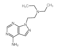 1-(2-(diethylamino)ethyl)-1H-pyrazolo[3,4-d]pyrimidin-4-amine structure