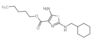 pentyl 5-amino-2-(cyclohexylmethylamino)-1,3-thiazole-4-carboxylate结构式