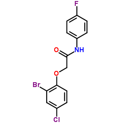 2-(2-Bromo-4-chlorophenoxy)-N-(4-fluorophenyl)acetamide结构式