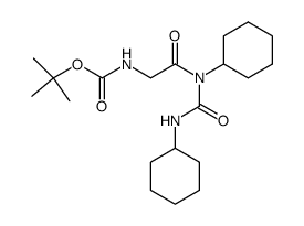 tert-butyl (2-(1,3-dicyclohexylureido)-2-oxoethyl)carbamate结构式