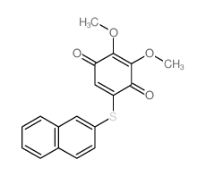 2,3-dimethoxy-5-naphthalen-2-ylsulfanyl-cyclohexa-2,5-diene-1,4-dione结构式