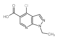 4-氯-1-乙基-1H-吡唑[3,4-b]吡啶-5-羧酸结构式