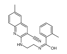 Benzamide, N-[2-[(3-cyano-6-methyl-2-quinolinyl)amino]ethyl]-2-methyl- (9CI) structure