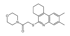 Morpholine, 4-[[(7,8,9,10-tetrahydro-2,3-dimethyl-6-phenanthridinyl)thio]acetyl]- (9CI) picture