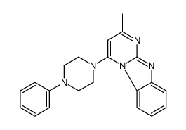 (9CI)-2-甲基-4-(4-苯基-1-哌嗪)-嘧啶并[1,2-a]苯并咪唑结构式