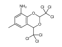 6-methyl-2,4-bis(trichloromethyl)-4H-1,3-benzodioxin-8-amine结构式