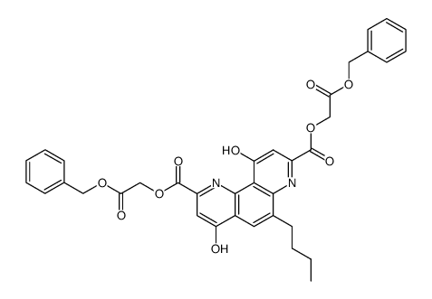 6-butyl-4,10-dioxo-1,4,7,10-tetrahydro-[1,7]phenanthroline-2,8-dicarboxylic acid bis-benzyloxycarbonylmethyl ester Structure