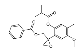 10-Benzoyloxy-8,9-epoxy-6-methoxythymol-isobutyrat结构式