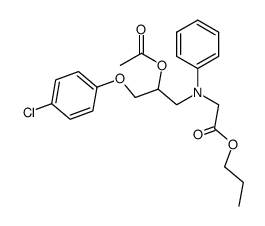 {[2-Acetoxy-3-(4-chloro-phenoxy)-propyl]-phenyl-amino}-acetic acid propyl ester结构式
