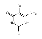4(1H)-Pyrimidinone, 6-amino-5-bromo-2,3-dihydro-2-thioxo-结构式