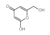 2-hydroxy-6-(hydroxymethyl)pyran-4-one结构式