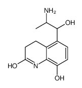 5-(2-amino-1-hydroxypropyl)-8-hydroxy-3,4-dihydro-1H-quinolin-2-one结构式