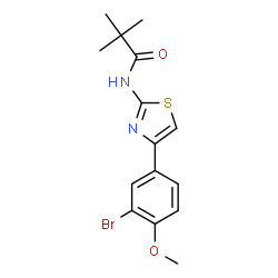 N-[4-(3-Bromo-4-methoxyphenyl)-1,3-thiazol-2-yl]-2,2-dimethylpropanamide picture