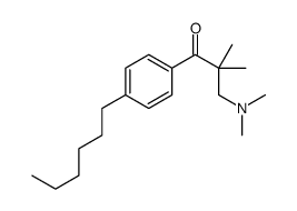 3-(dimethylamino)-1-(4-hexylphenyl)-2,2-dimethylpropan-1-one结构式