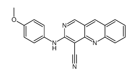 3-(4-methoxyanilino)benzo[b][1,6]naphthyridine-4-carbonitrile结构式