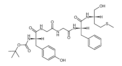 Boc-L-Tyr-Gly-Gly-L-Phe-L-Met-alcohol Structure