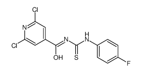 2,6-dichloro-N-[(4-fluorophenyl)carbamothioyl]pyridine-4-carboxamide Structure