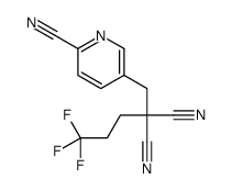 2-[(6-cyanopyridin-3-yl)methyl]-2-(3,3,3-trifluoropropyl)propanedinitrile结构式
