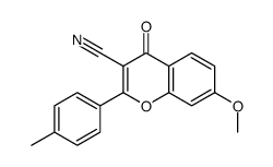 7-methoxy-2-(4-methylphenyl)-4-oxochromene-3-carbonitrile结构式