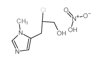 2-chloro-3-(3-methylimidazol-4-yl)propan-1-ol; dihydroxy-oxo-azanium structure