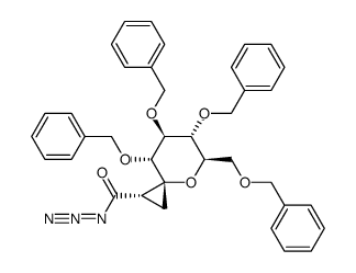 (1R,2'S)-2,3,4,6-tetra-O-benzylspiro[1,5-anhydro-D-glucitol-1,1'-cyclopropane]-2'-carbonyl azide Structure