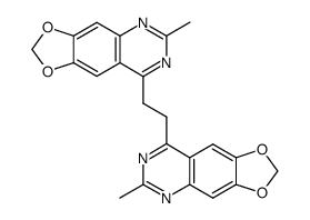 1,2-bis(2-methyl-6,7-methylenedioxy-4-quinazolinyl)ethane Structure