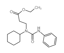 Ethyl N-cyclohexyl-N-(phenylcarbamoyl)-β-alaninate结构式