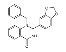 2-benzo[1,3]dioxol-5-yl-1-benzyl-2,3-dihydro-1H-quinazolin-4-one Structure