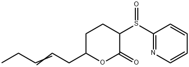 6-(2-Pentenyl)-3-(2-pyridinylsulfinyl)tetrahydro-2H-pyran-2-one结构式