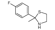 2-(p-Fluorophenyl)-2-methylthiazolidine Structure