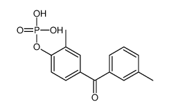 [2-methyl-4-(3-methylbenzoyl)phenyl] dihydrogen phosphate Structure