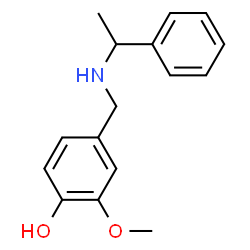 2-METHOXY-4-[(1-PHENYLETHYLAMINO)METHYL]PHENOL结构式